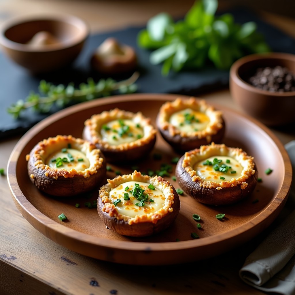 Tartaletas Ahumadas de Champiñones y Trufa Negra: Receta Gourmet en Airfryer sin Masa