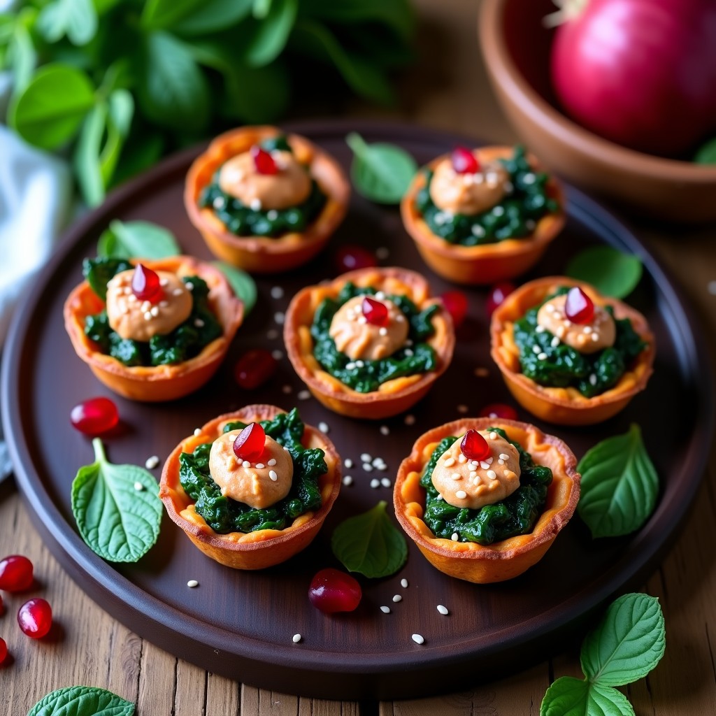 Tartaletas de Batata y Espinacas con Hummus de Lentejas: Receta en Airfryer Sin Harina