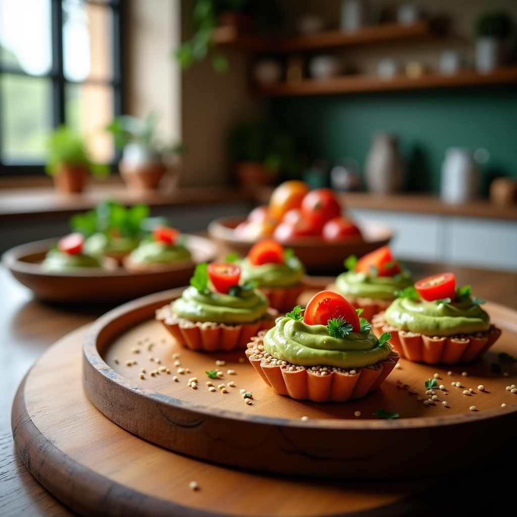 Tartaletas de Batata y Semillas de Sésamo con Relleno de Aguacate: Receta Vegana y Sin Gluten en Airfryer