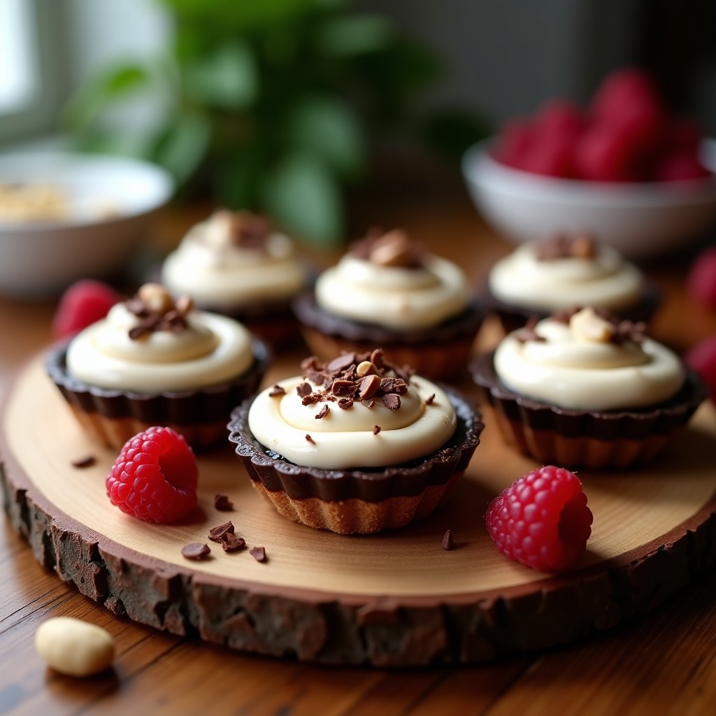 Tartaletas de Chocolate Negro y Crema de Anacardos: Postre Vegano Sin Horno en 15 Minutos