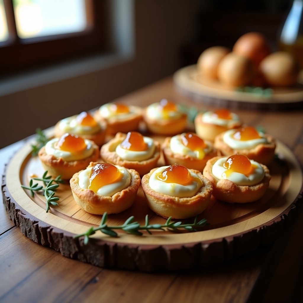 Tartaletas de Hojaldre y Queso de Cabra con Mermelada de Higos: Receta Francesa en 20 Minutos