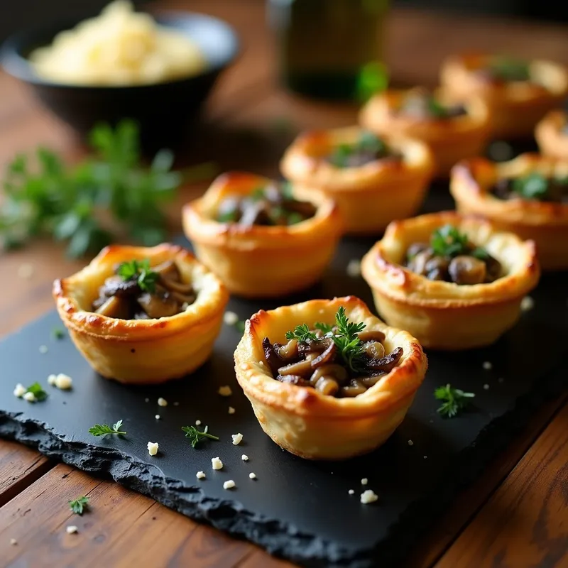 Tartaletas de Hongos y Trufa: Receta en Horno Crujiente y Elegante en 30 Minutos