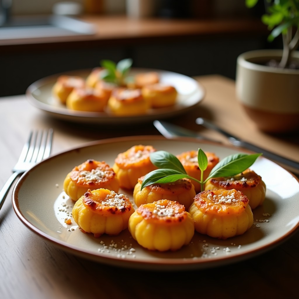 Tartaletas moradas veganas en moldes individuales, con base crujiente de avellanas y crema sedosa de batata morada, decoradas con virutas de coco.