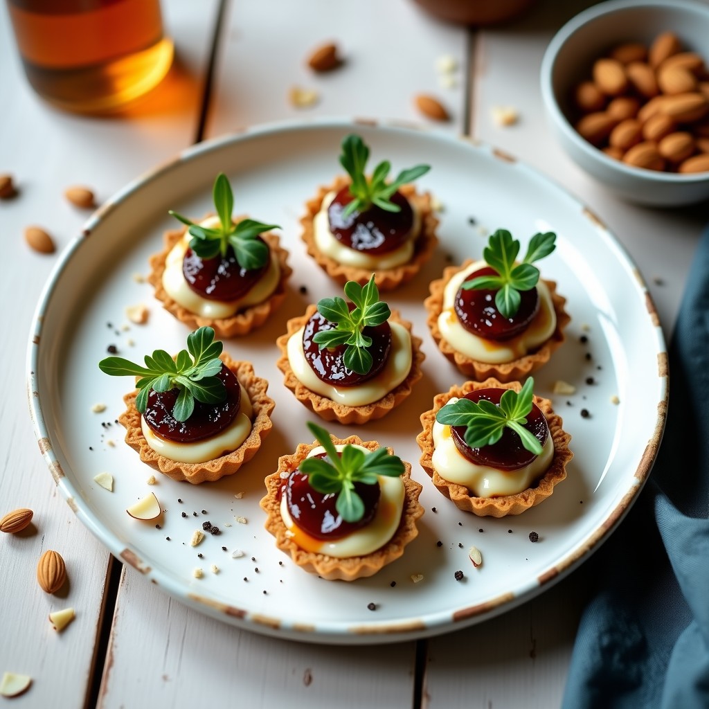 Tartaletas de Queso de Cabra y Mermelada de Higo: Aperitivo Gourmet Sin Horno