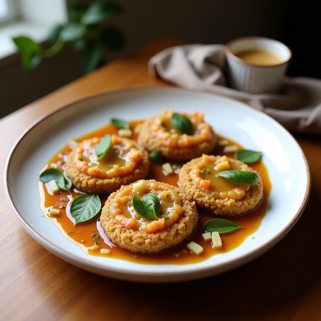 Tartaletas de Quinoa y Espárragos con Salsa de Tahini: Receta Sin Gluten en Airfryer