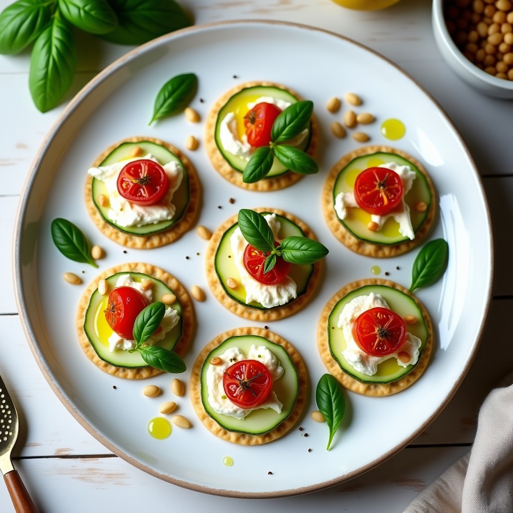 Tartaletas de Zucchini y Ricotta con Tomates Secos: Receta Sin Horno y Baja en Calorías