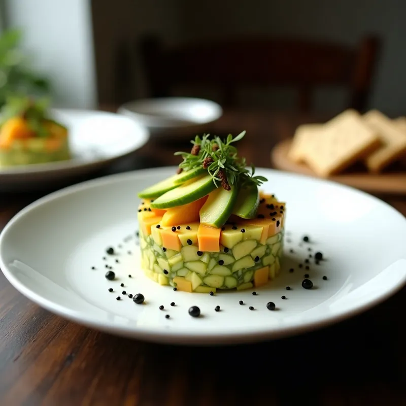 Tartar de Aguacate y Mango al Estilo Sushi: Receta Vegana y Sin Gluten en 15 Minutos