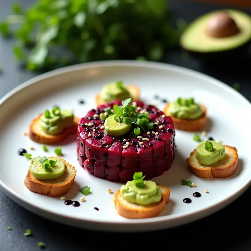 Tartar de Remolacha Ahumada y Tofu: Receta Estilo Cheff con Umami Intenso en 20 Minutos