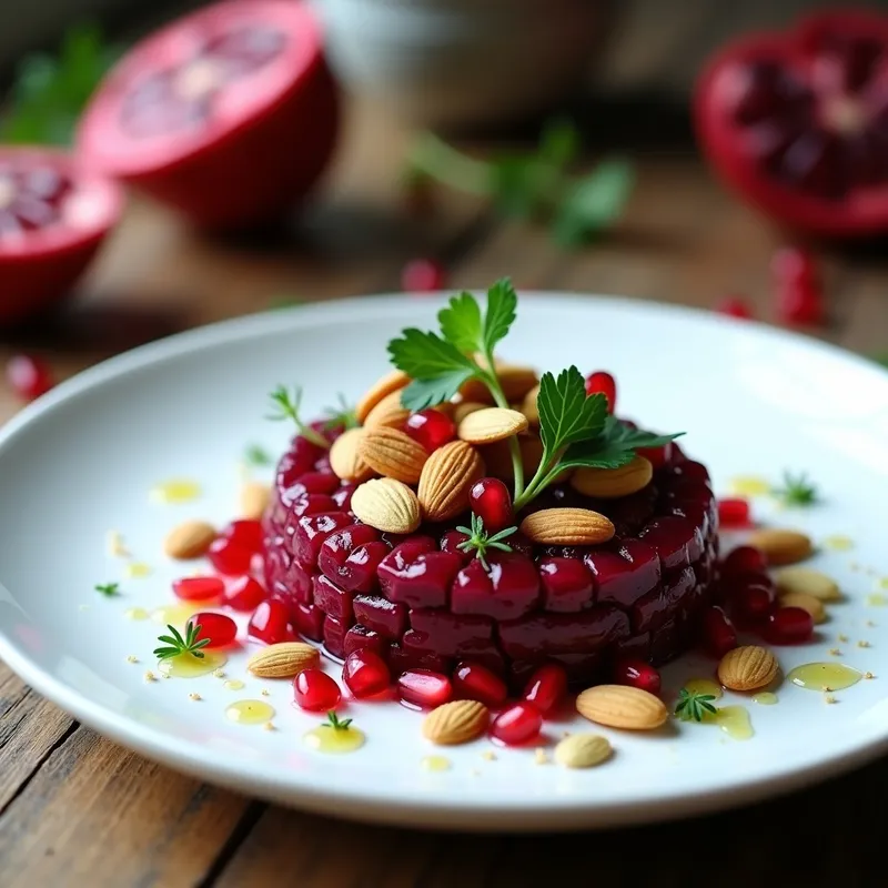 Tartar de Remolacha y Granada: Receta Vegana Alta en Antioxidantes y Sin Gluten