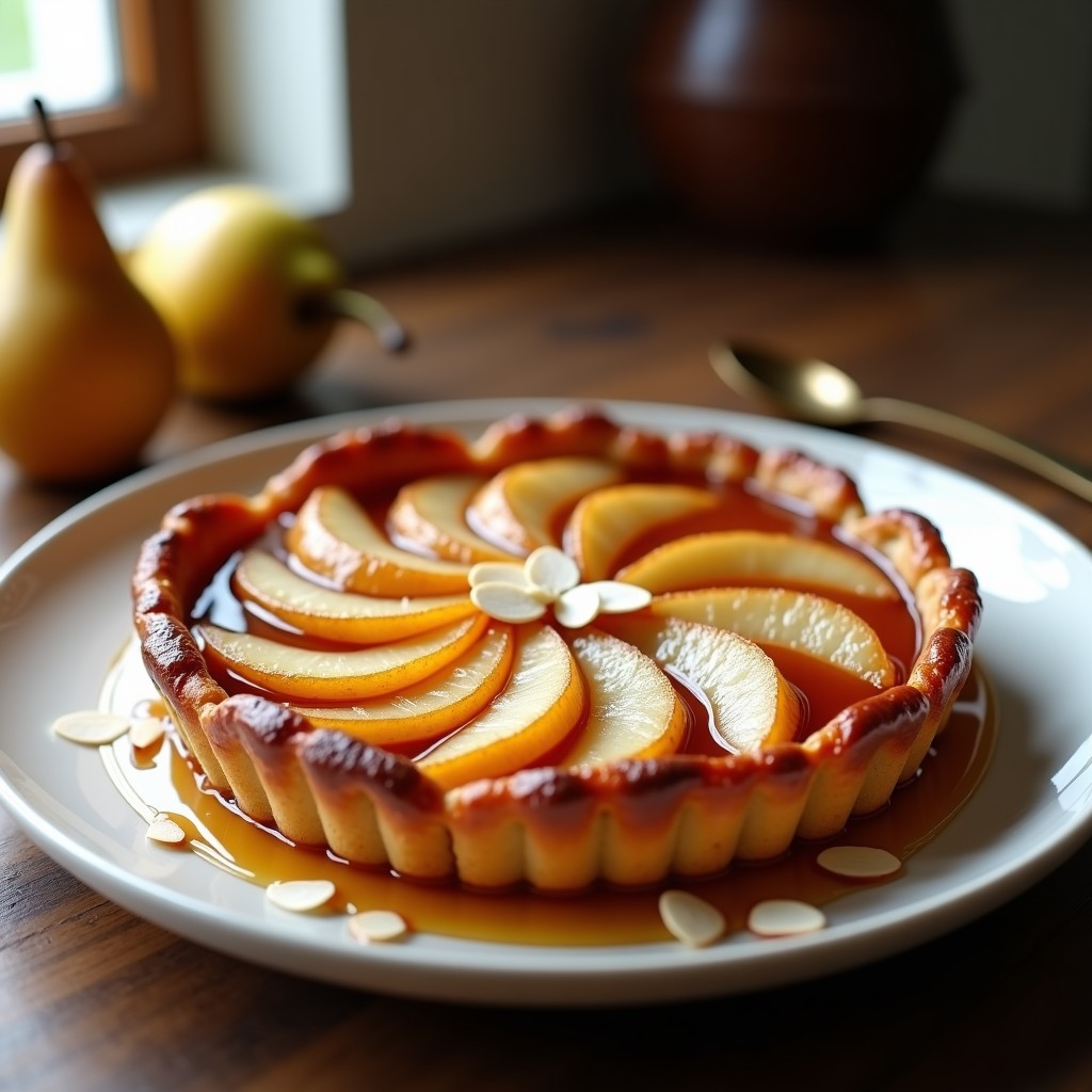 Tarta Tatin de Pera Caramelizada: Receta Sin Azúcar y con Toque Francés