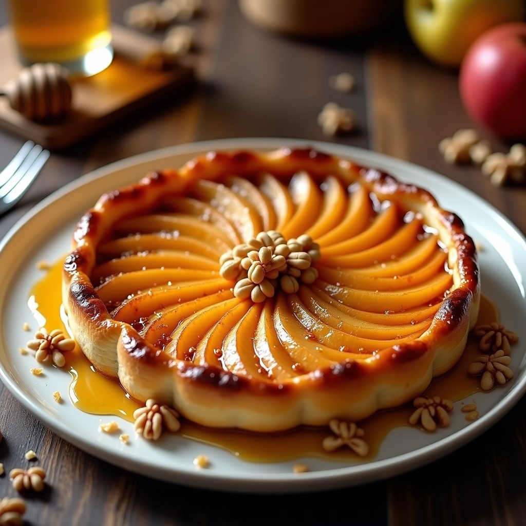 Tatin de Manzana y Sidra con Caramelo de Miel: Postre Francés en Sartén sin Horno