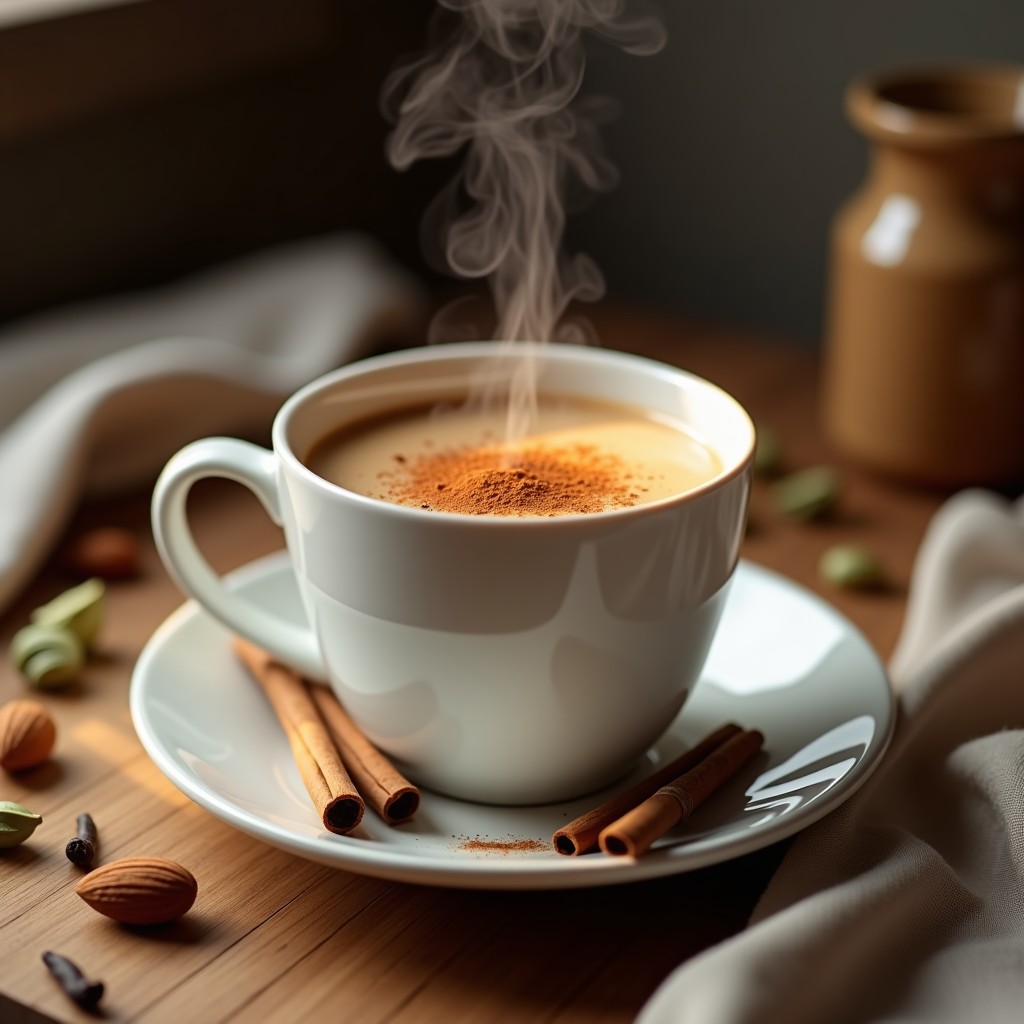 Té Chai con Leche de Almendras y Canela: Bebida Caliente Sin Lactosa y Relajante