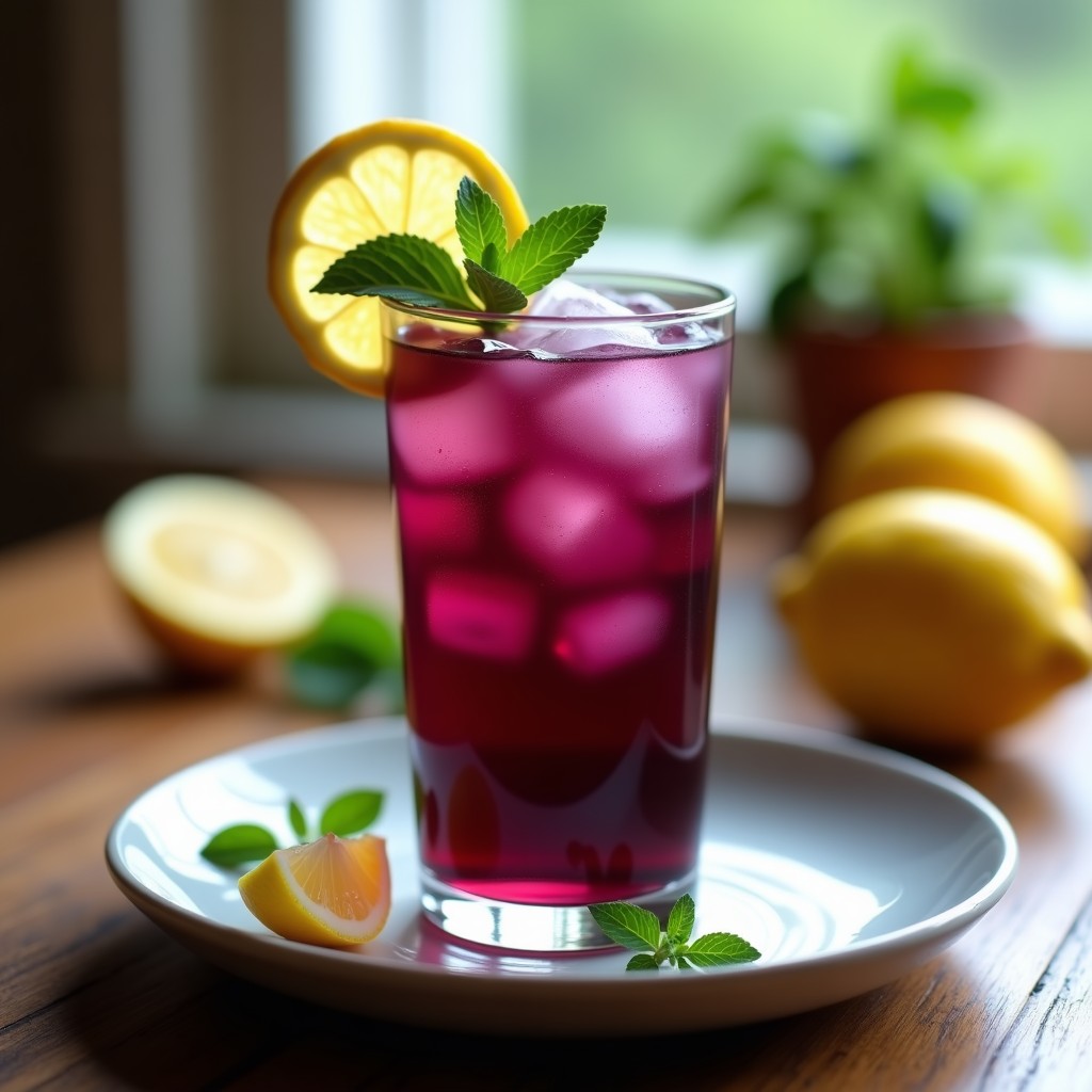 Té Frío de Jabuticaba y Limón con Hielo de Hierbabuena: Bebida Brasileña Antioxidante en 10 Minutos