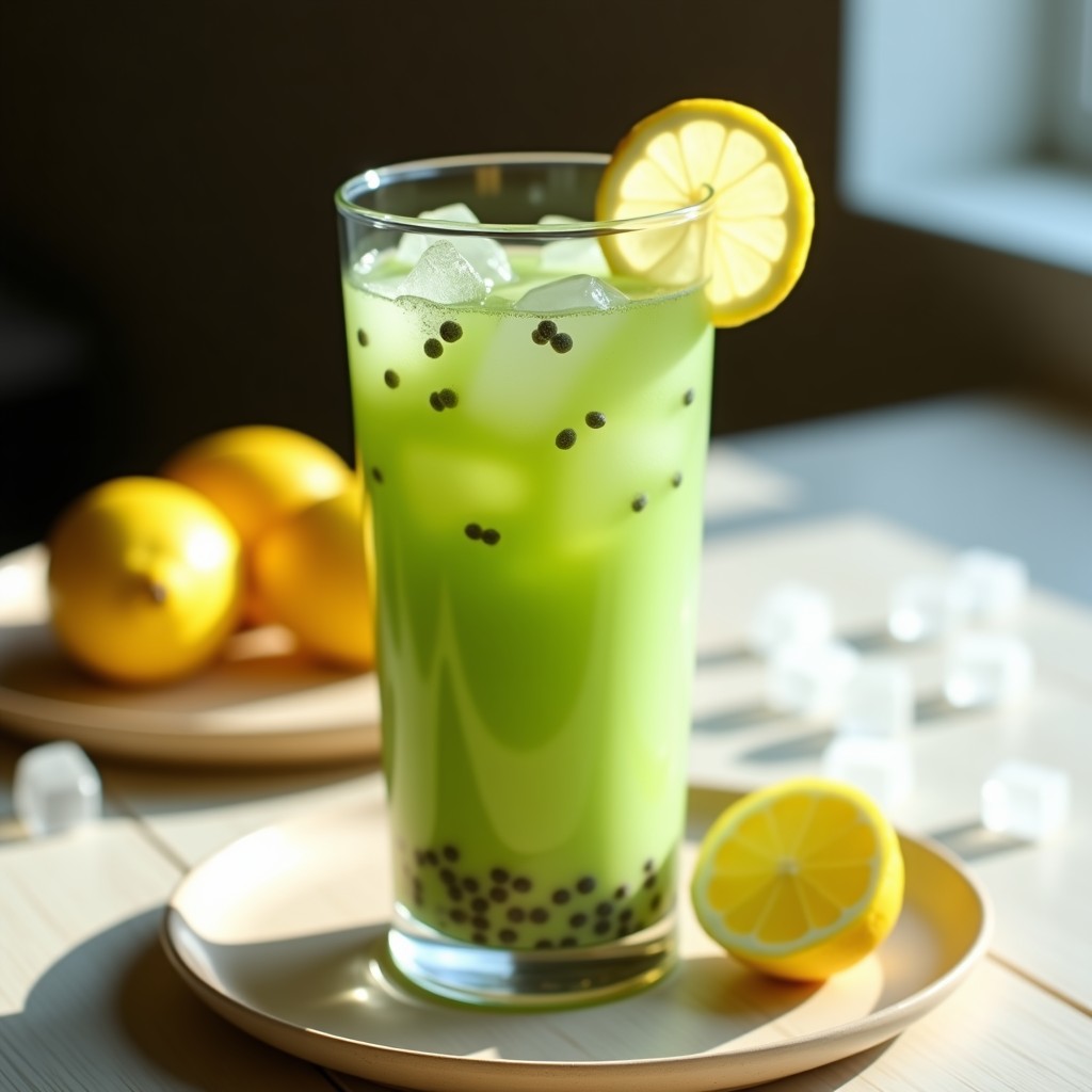 Té Helado de Matcha y Limón con Chía: Bebida Keto Detox y Energética en 5 Minutos