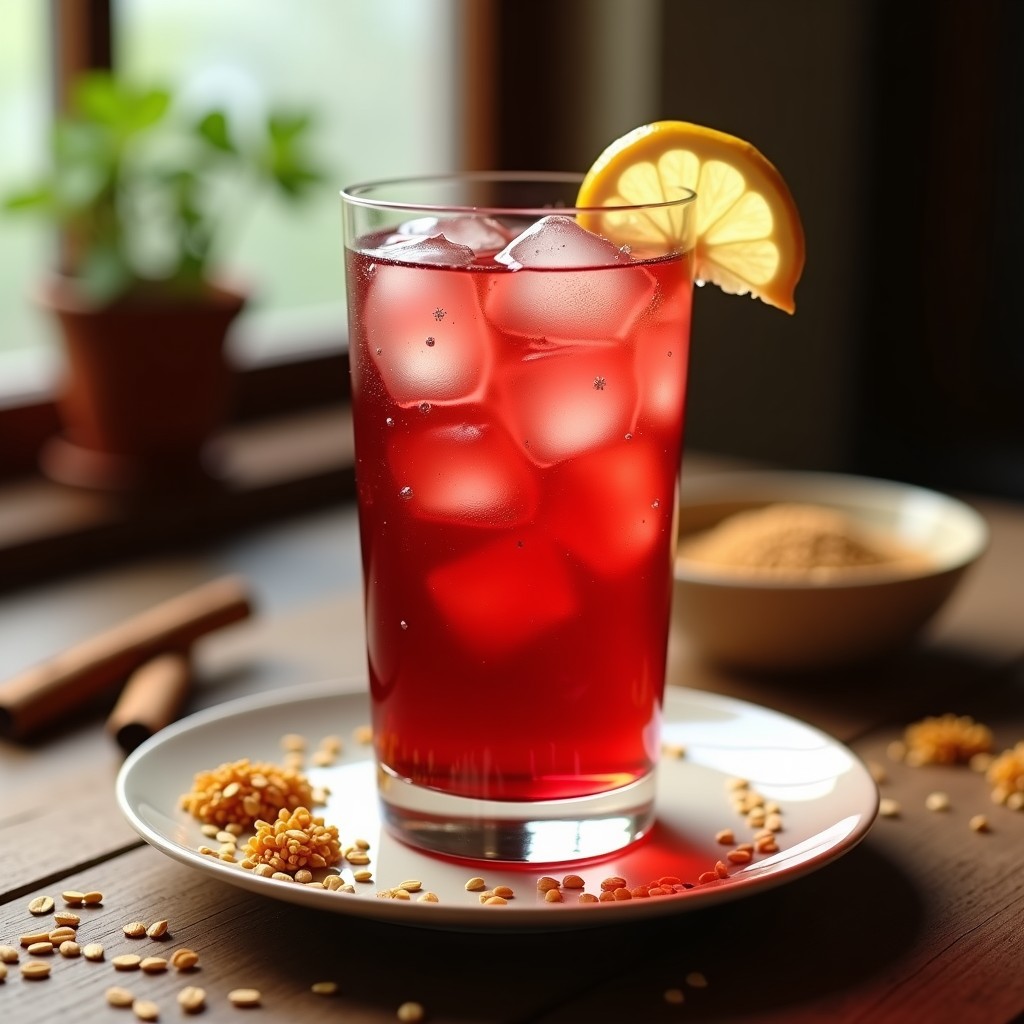 Té Glacial de Hibisco y Jamaica con Linaza: Bebida Mexicana Depurativa y Sin Azúcar