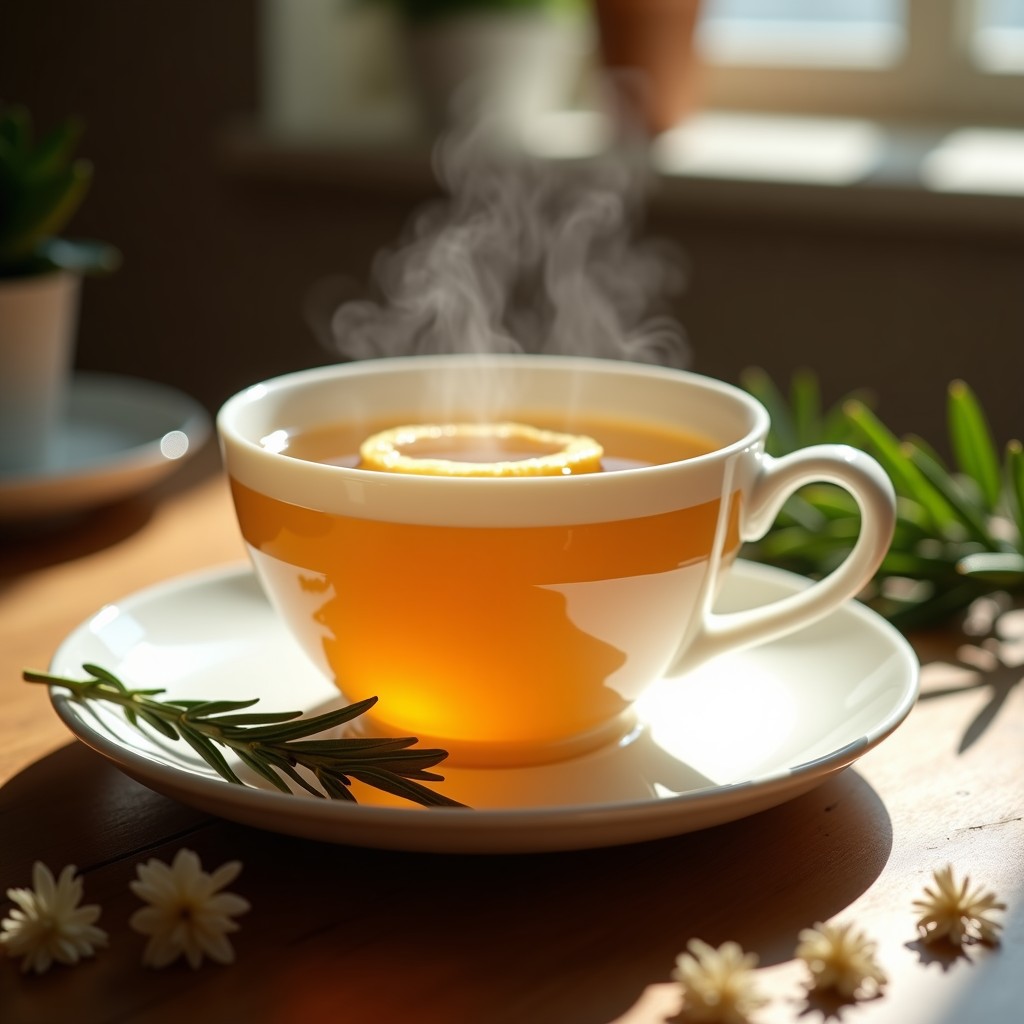 Bebida de Té de Hierbas con Jengibre y Miel de Manuka: Infusión Inmunoestimulante en 5 Minutos