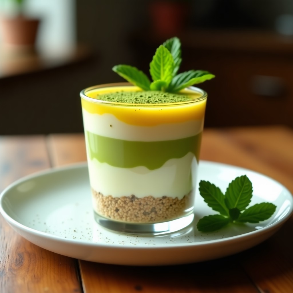 Tiramisú de Matcha y Maracuyá: Postre Keto Sin Azúcar con Capas de Mascarpone