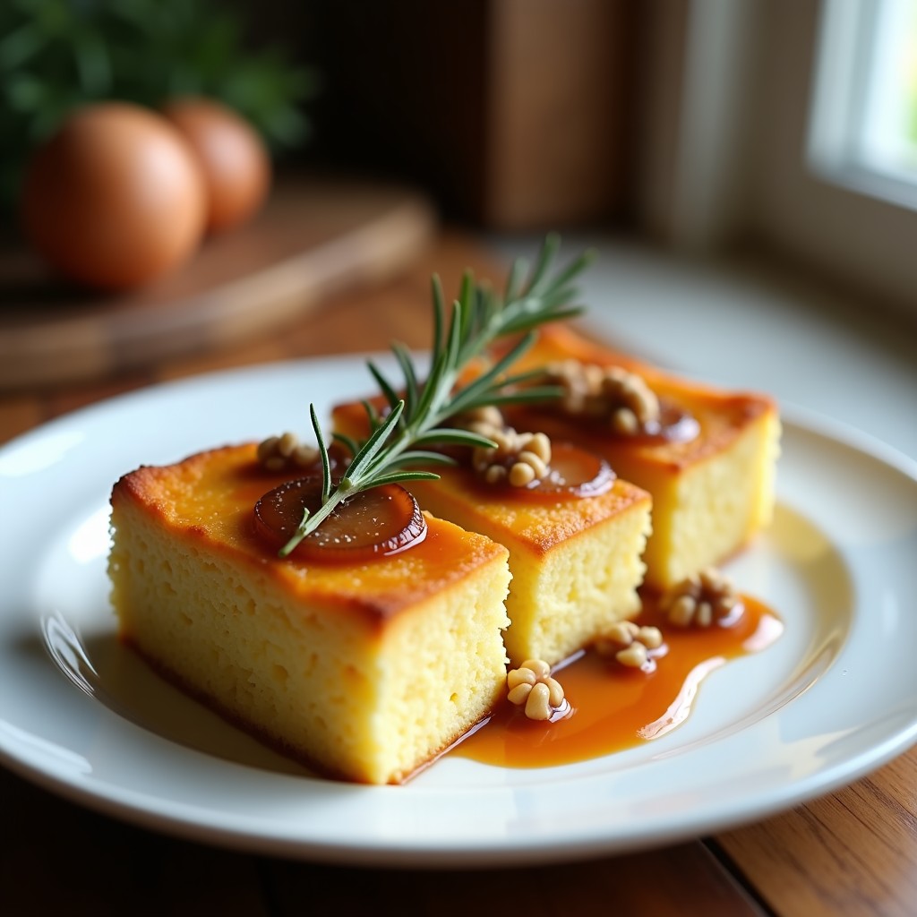 Torta de Polenta y Gorgonzola con Caramelo de Cebolla: Receta Italiana Sin Harina en Horno