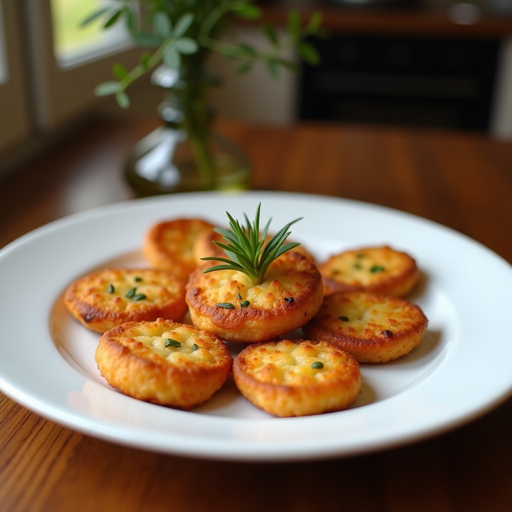 Tortas de aceite de oliva tradicionales andaluzas, doradas y crujientes, dispuestas en un plato de barro rústico con almendras fileteadas y un toque de azúcar glass.