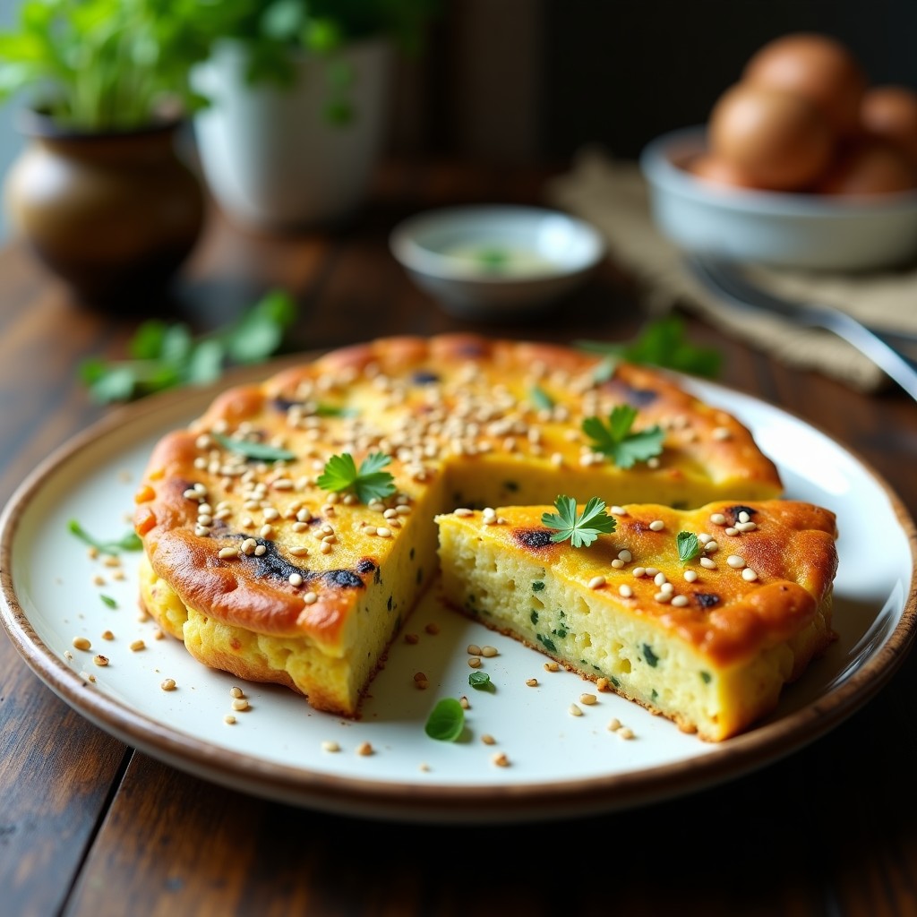 Tortilla de Calabacín y Harina de Garbanzos: Desayuno Vegano y Sin Gluten