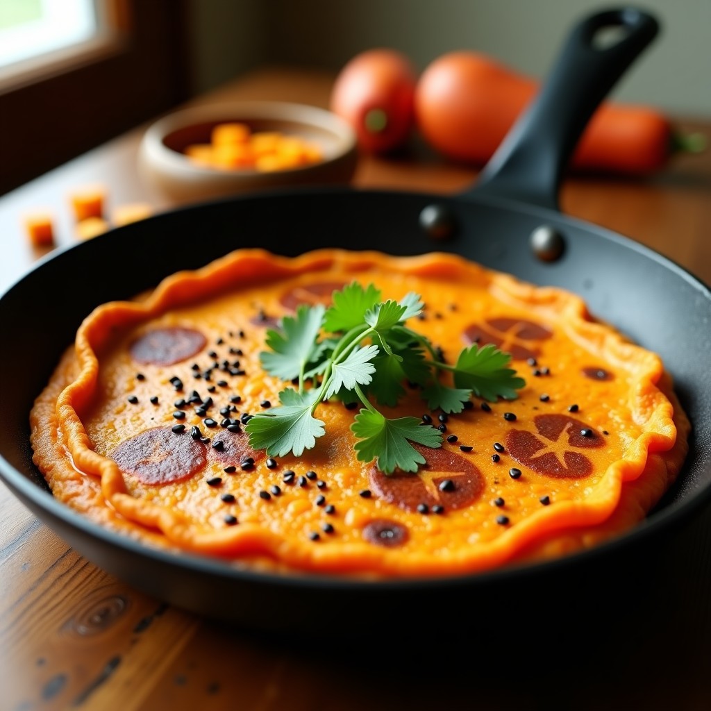 Tortilla de Camote y Chorizo Vegano: Receta Sin Huevo en Sartén Antiadherente en 15 Minutos