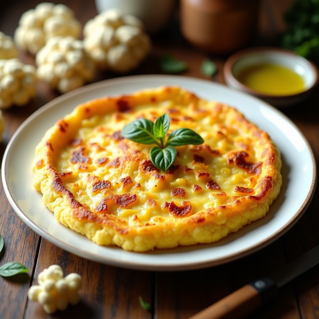 Tortilla Española de Coliflor: Receta Low Carb con Solo 3 Ingredientes