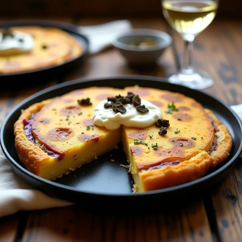Tortilla Española Trufada: Receta con Aioli de Ajo Negro en 25 Minutos