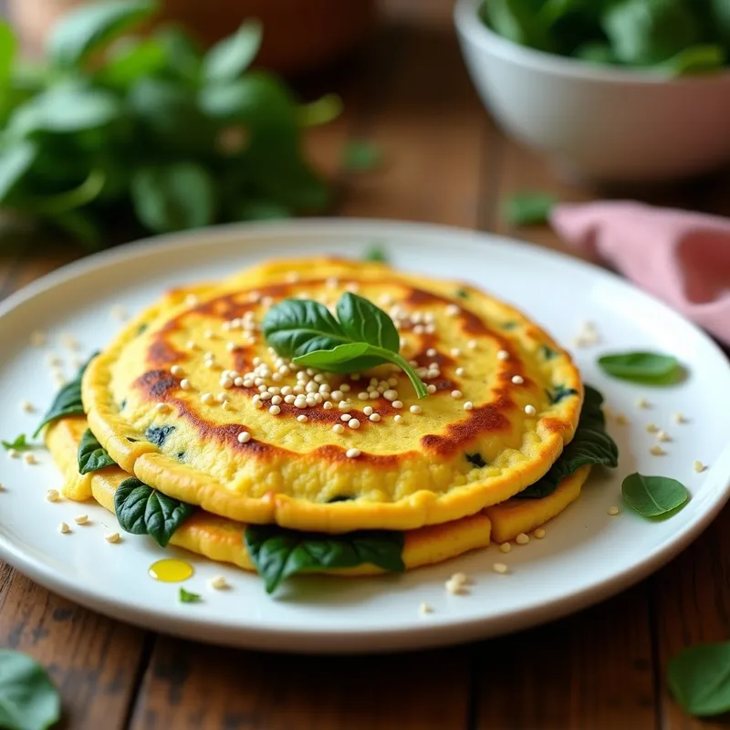Tortilla de Espinacas sin Huevo: Receta en Microondas en 5 Minutos