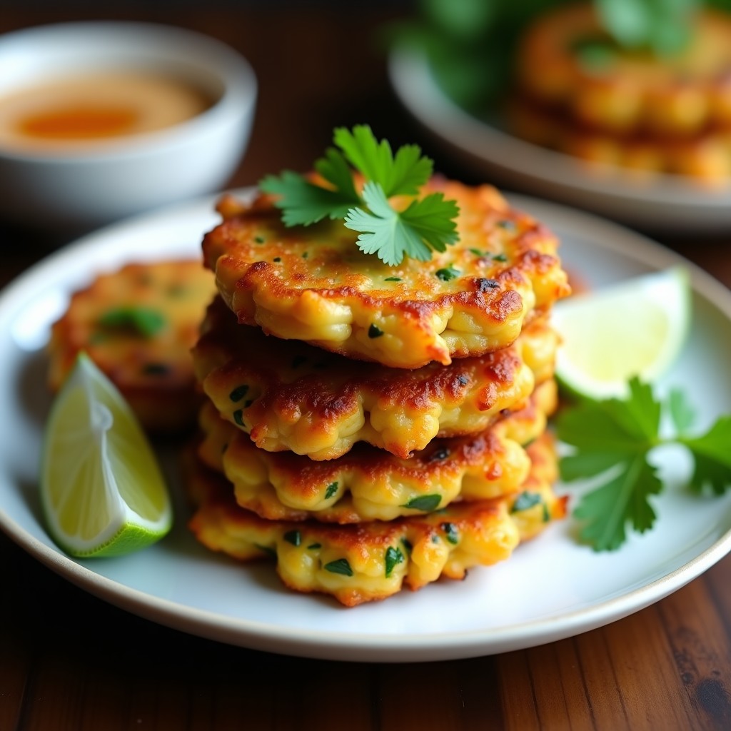 Tortitas de Camarones y Zebra: Receta Tailandesa Crujiente en Airfryer