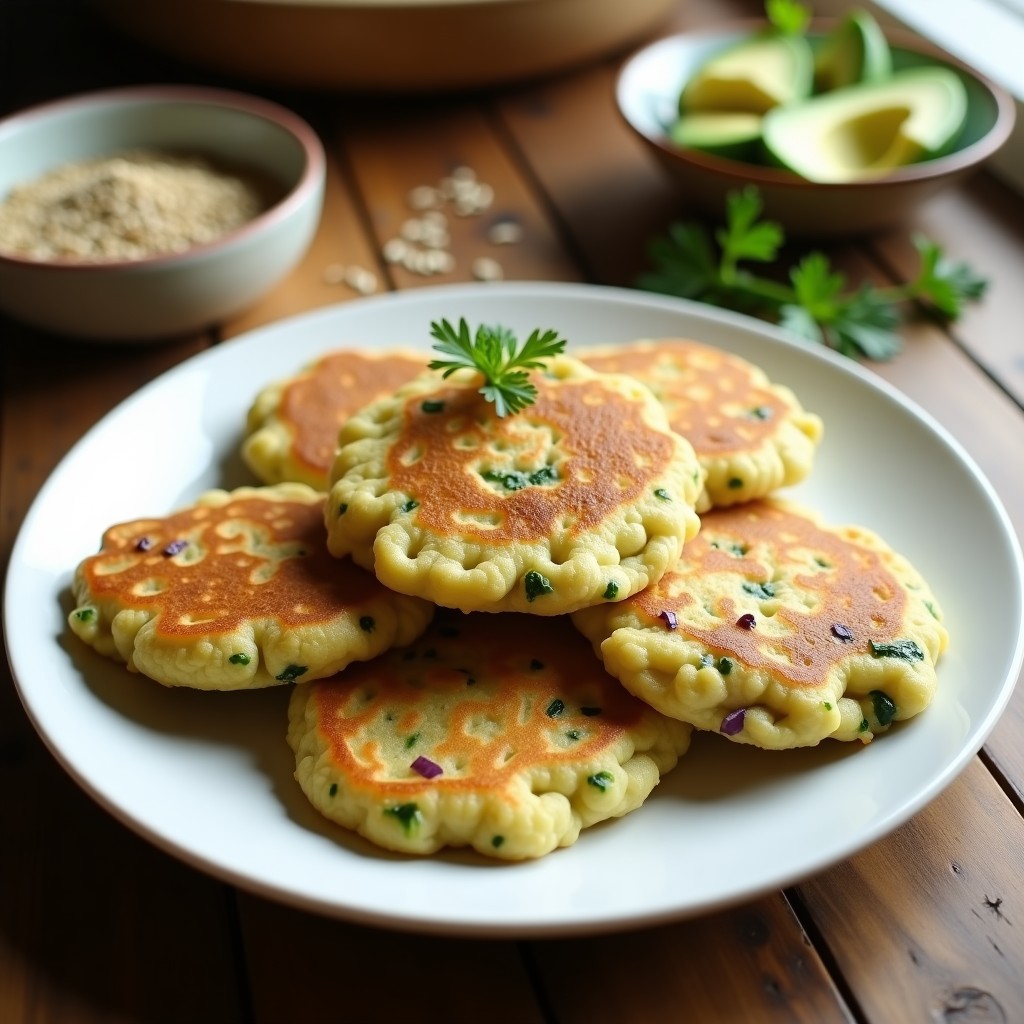 Tortitas de Harina de Guisante y Calabacín: Desayuno Proteico en Airfryer