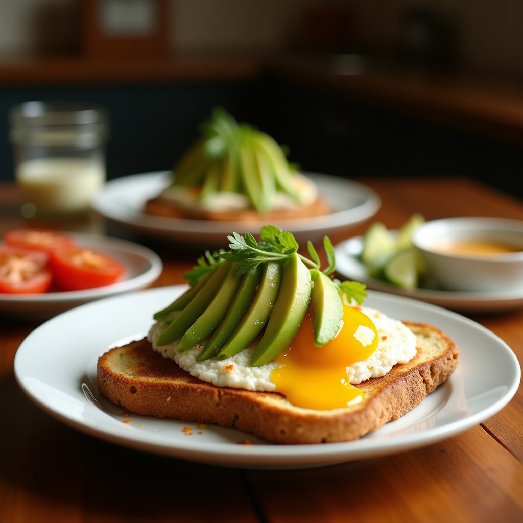 Tostadas de Pan de Centeno con Aguacate y Huevo de Codorniz: Receta Alta en Proteína