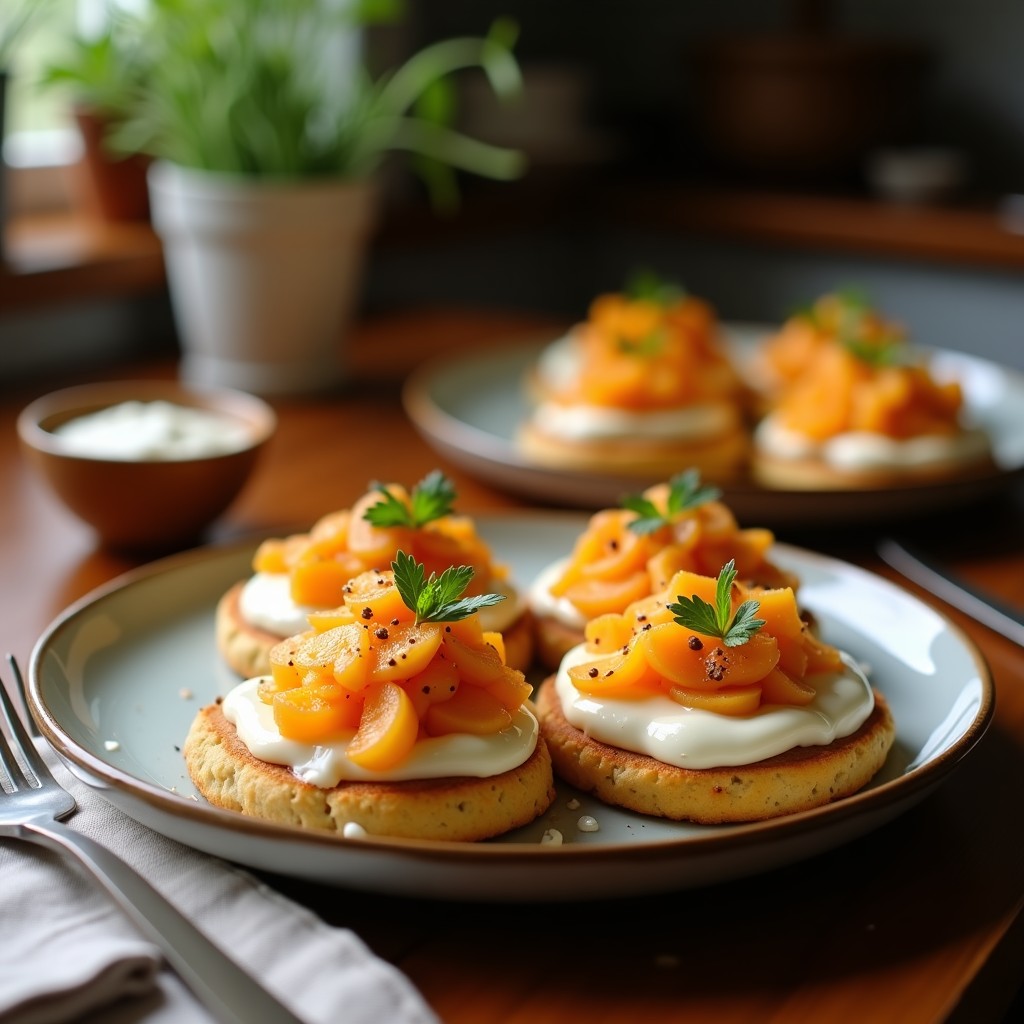 Tostadas de Pan de Centeno con Crema de Berenjena y Higos: Aperitivo Mediterráneo