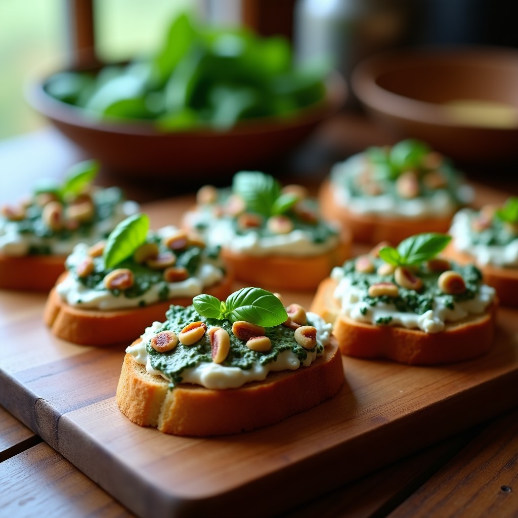 Tostadas de Pan de Castaña con Crema de Espinacas y Anchoas: Aperitivo Italiano Sin Gluten