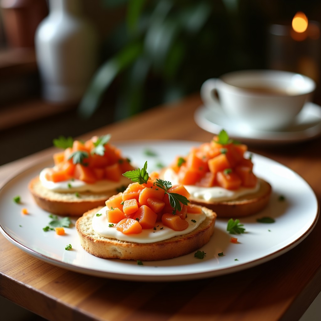 Tostadas de Pan de Centeno con Crema de Anchoas y Rúcula: Desayuno Mediterráneo Rápido