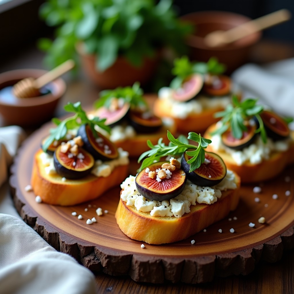 Tostadas de Pan de Yuca con Toppings de Higo y Queso de Cabra: Receta Sin Gluten