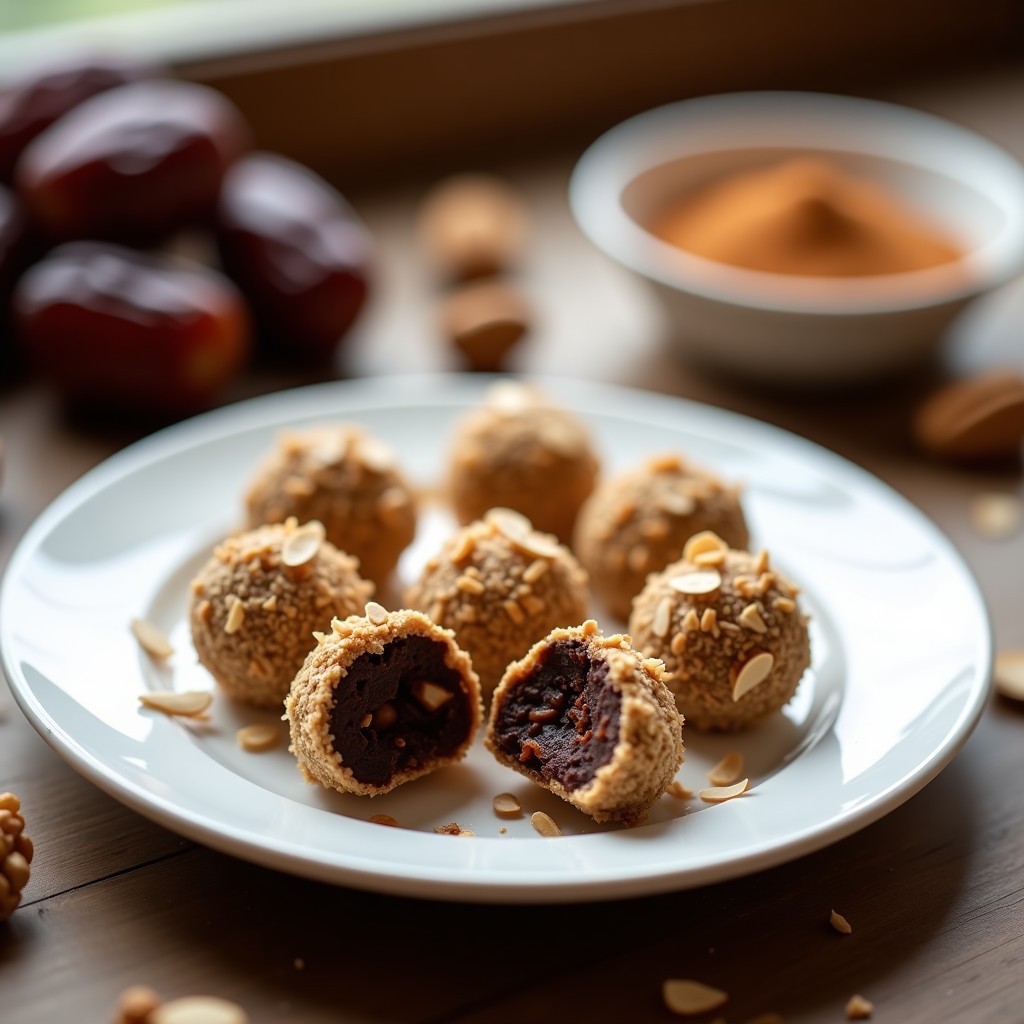 Trufas de Dátiles y Nueces: Postre Vegano Sin Chocolate y Alto en Energía