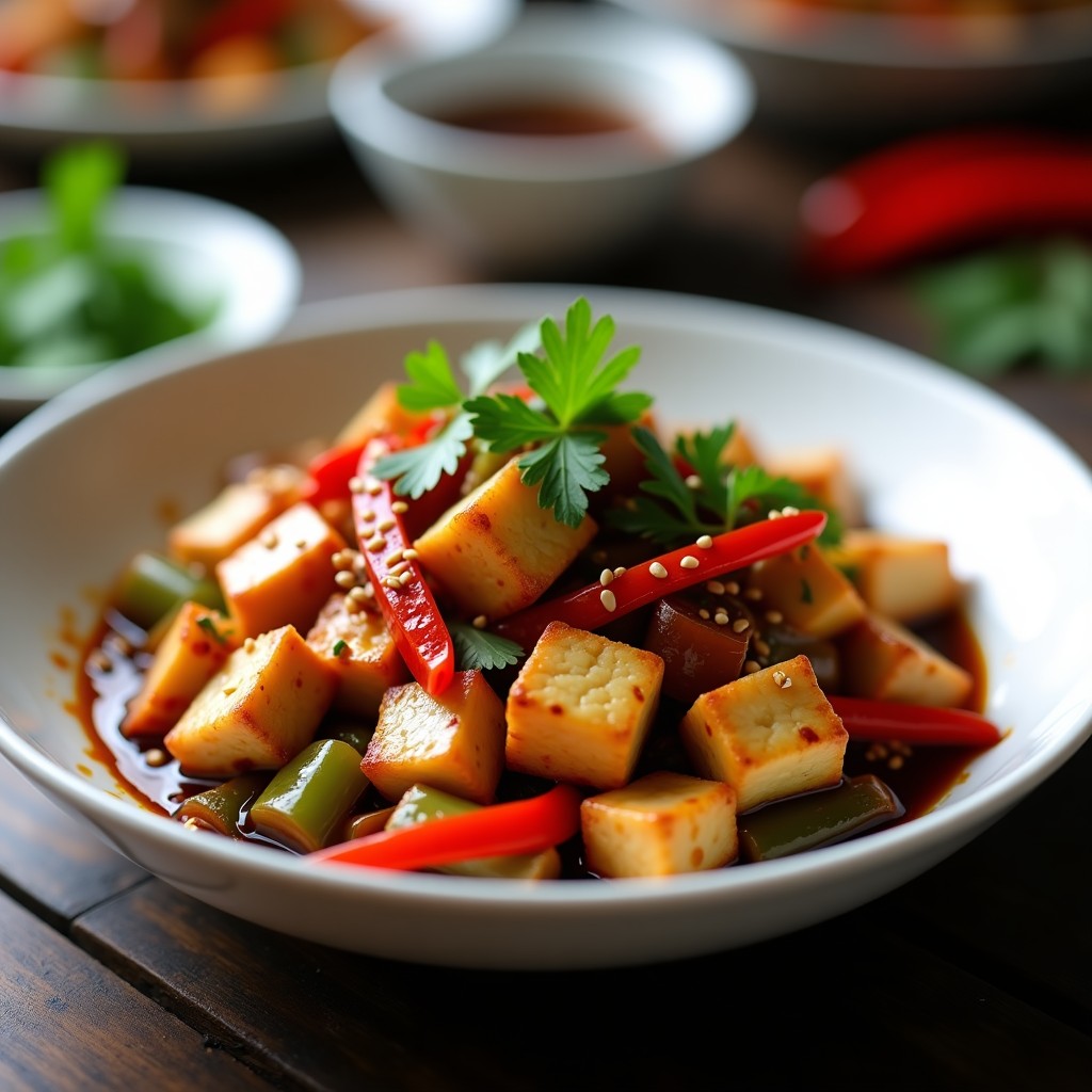 Wok de Brotes de Bambú y Tofu con Salsa de Ostra Vegana: Receta en 15 Minutos con Toque Chino