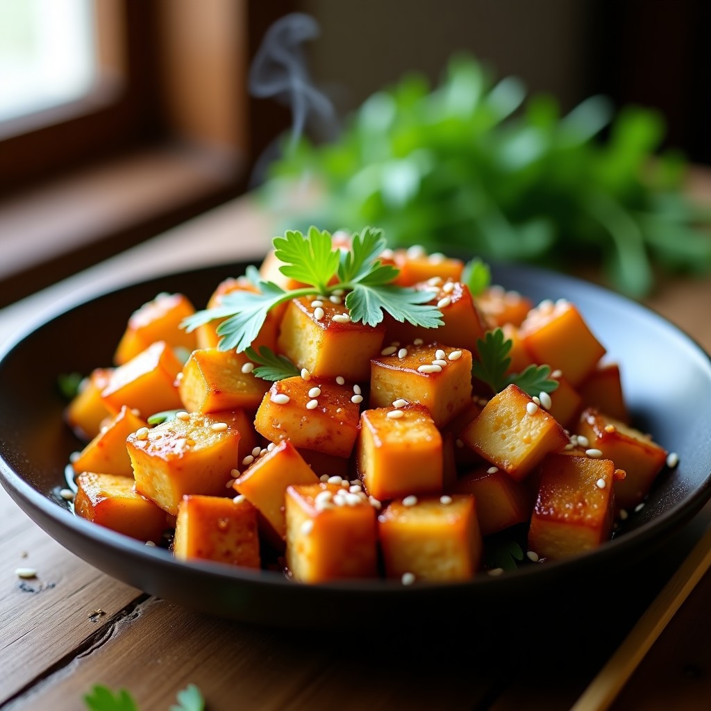 Wok de Coliflor y Tofu con Salsa de Tamarindo: Receta Vegana en Airfryer